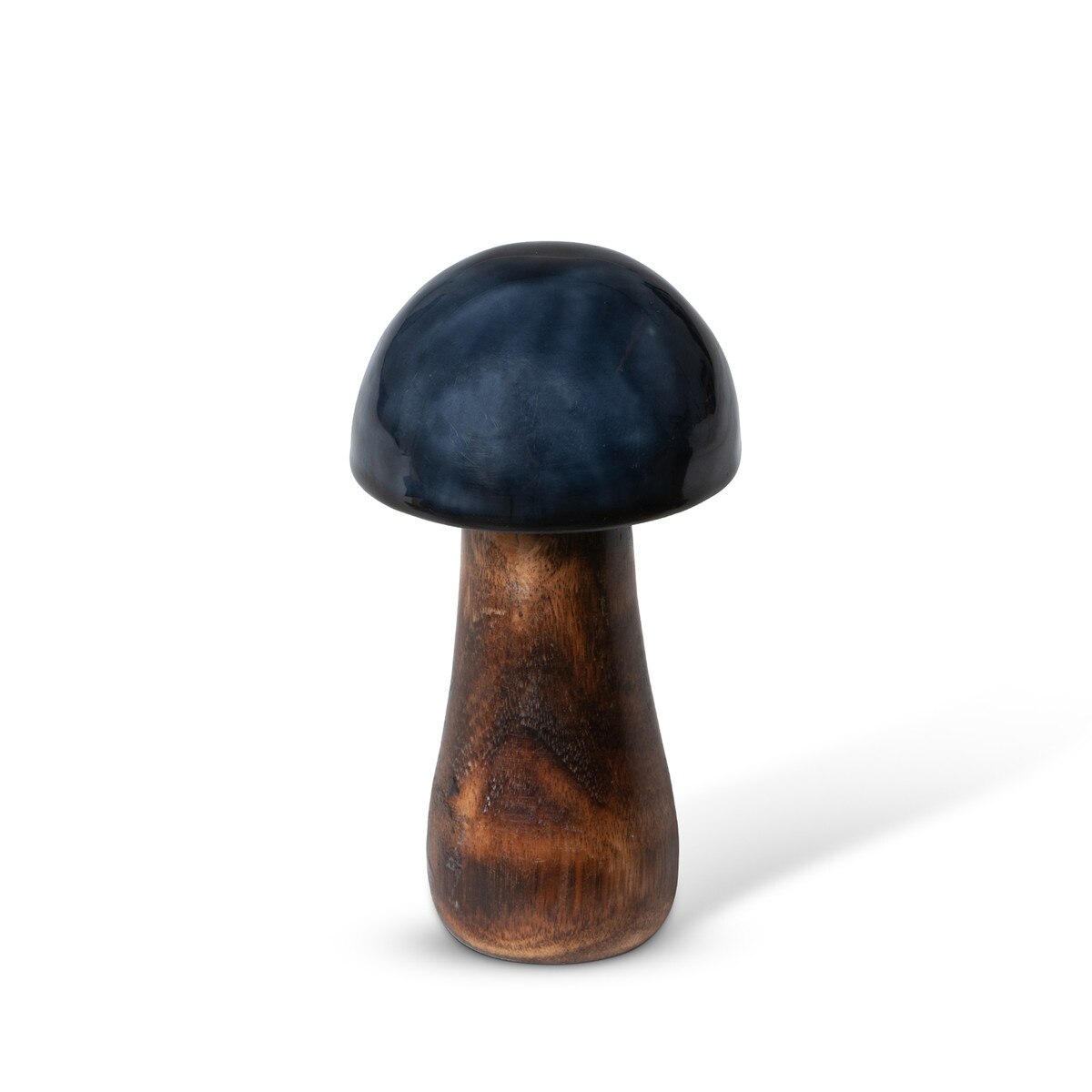 Navy Blue Lacquer Wooden Mushroom, Medium style shot 1