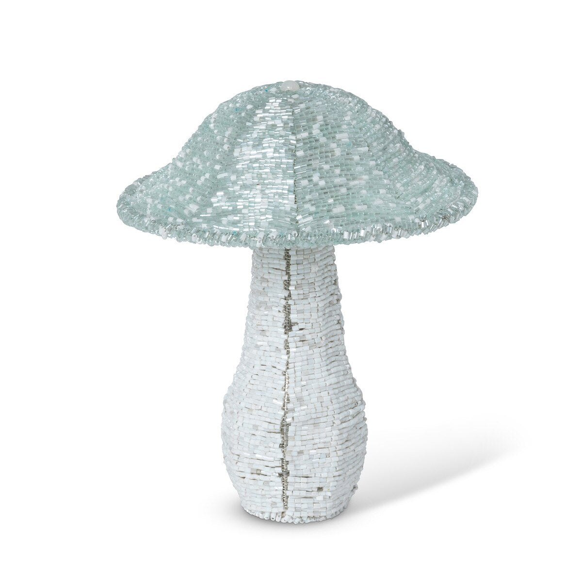 Alpine Blue Beaded Glass Mushroom style shot 1