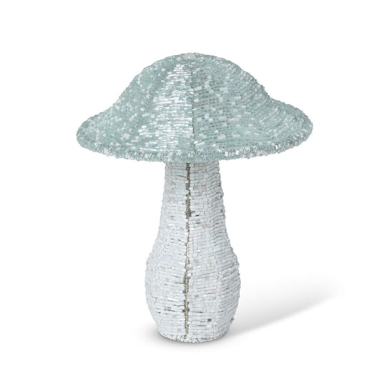 Alpine Blue Beaded Glass Mushroom style shot 1