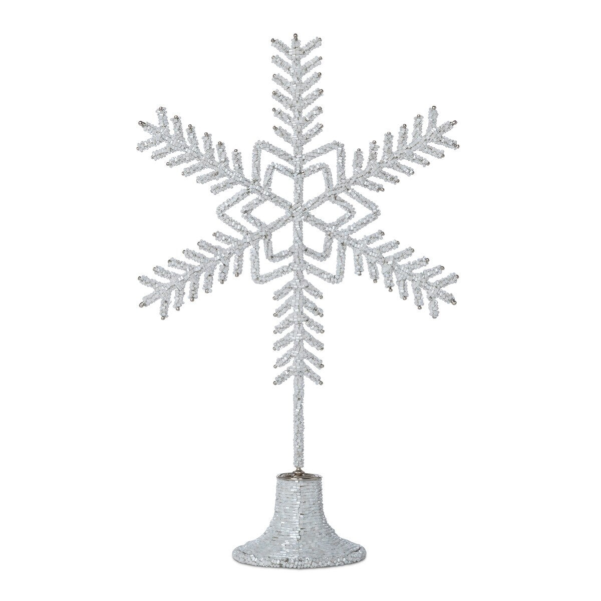 Beaded Tabletop Snowflake, Large style shot 1
