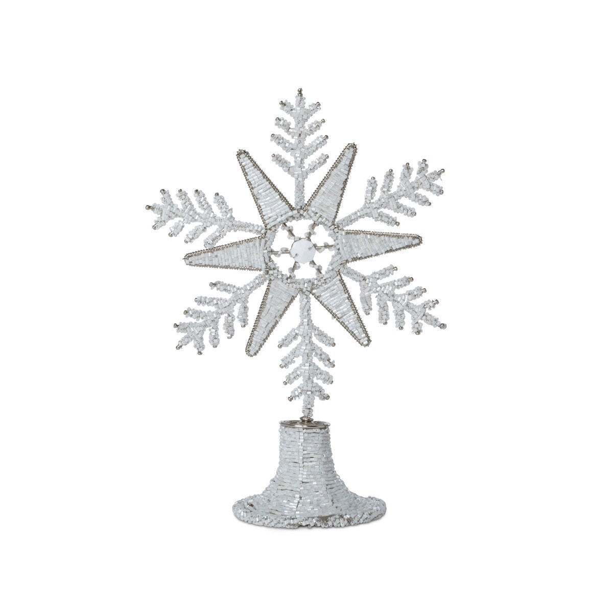 Beaded Tabletop Snowflake, Small style shot 1
