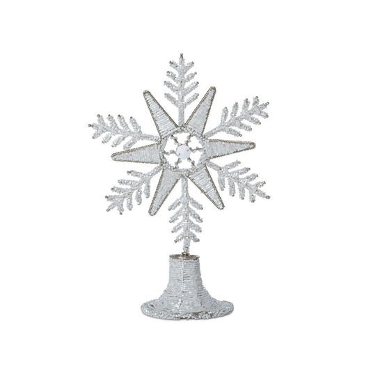 Beaded Tabletop Snowflake, Small style shot 1