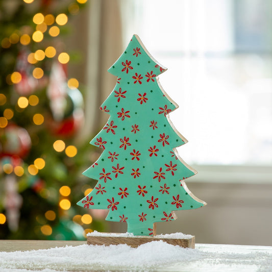 Two Turtle Doves Pattern Tabletop Tree