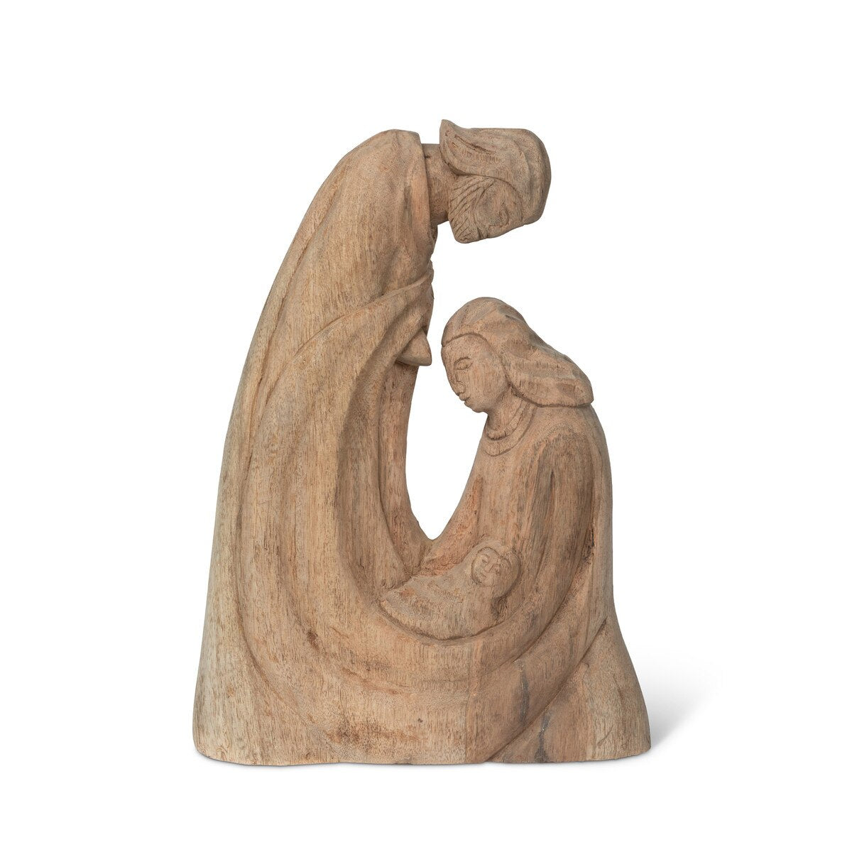 Holy Family Carved Wooden Sculpture style shot 1