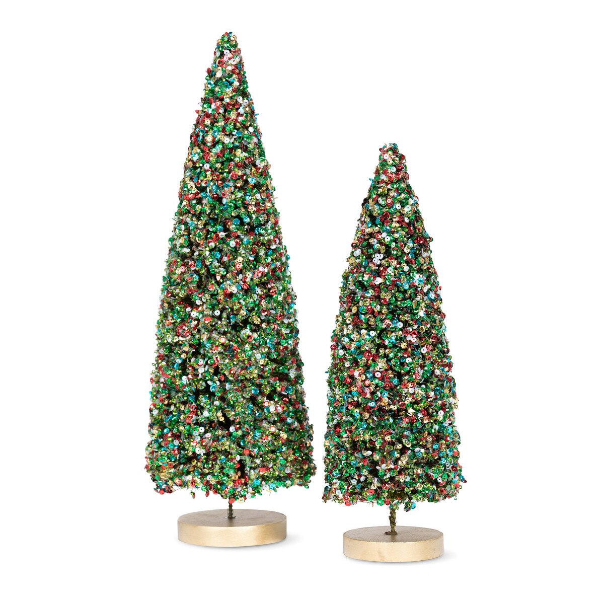 Sequined Sisal Tabletop Tree, Set of 2 style shot 1