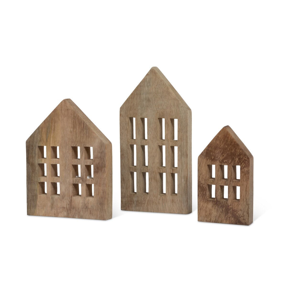 Wood Enamel Tabletop Cottages, Set of 3 style shot 2