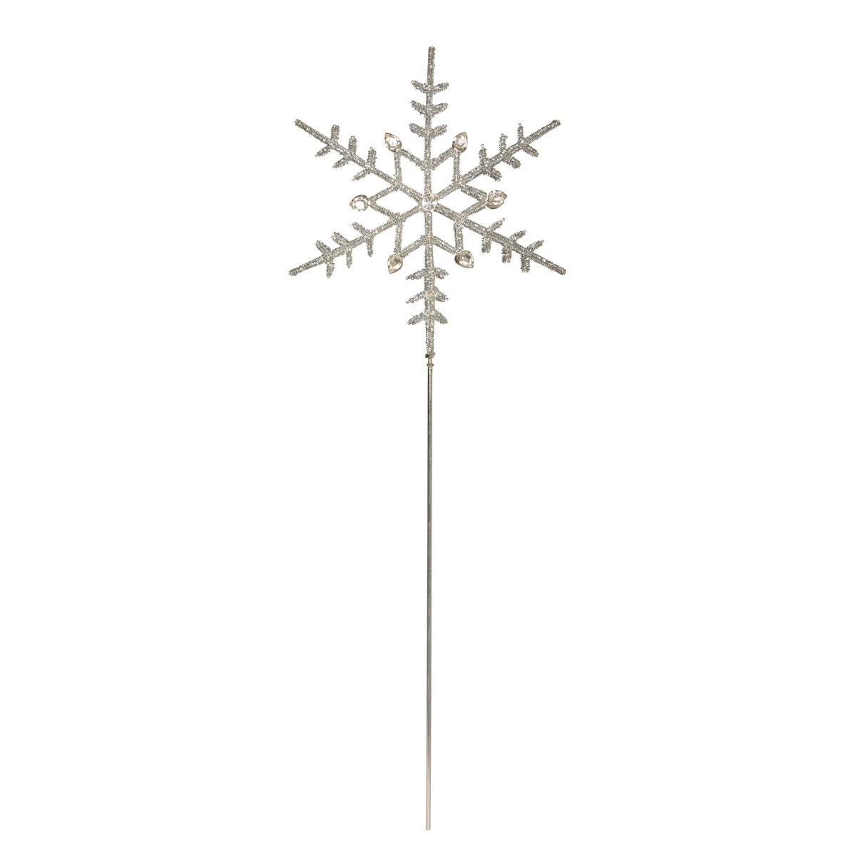 Glass Beaded & Gem Snowflake Tree Topper style shot 1