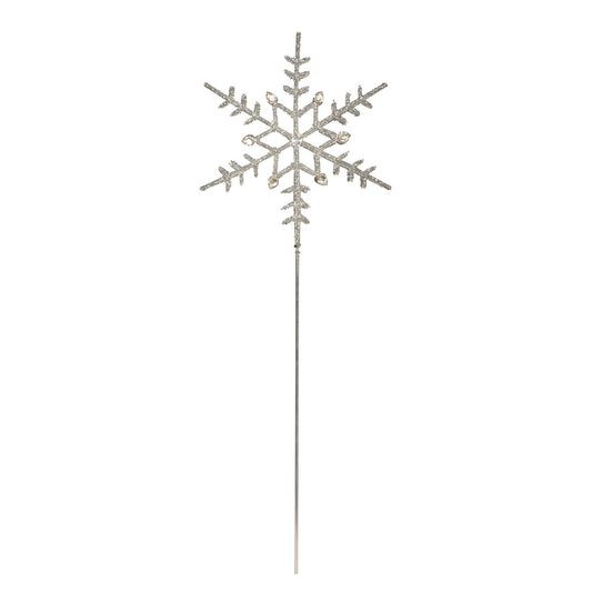 Glass Beaded & Gem Snowflake Tree Topper style shot 1