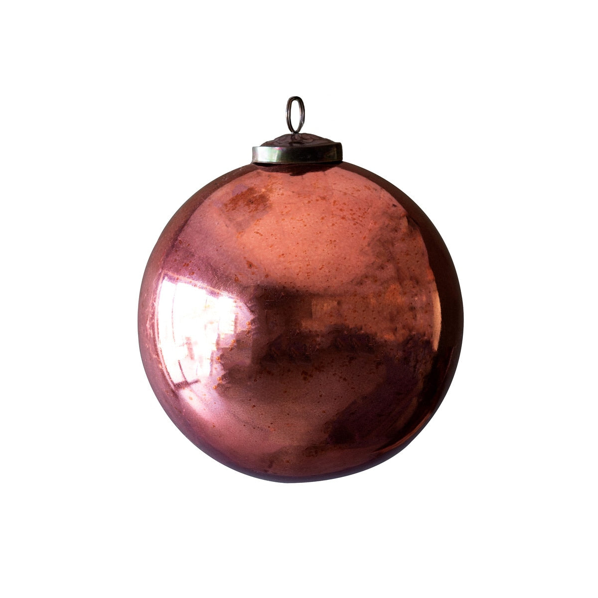 Antique Shiny Rose Glass Ball Ornament Extra-Large style shot 1