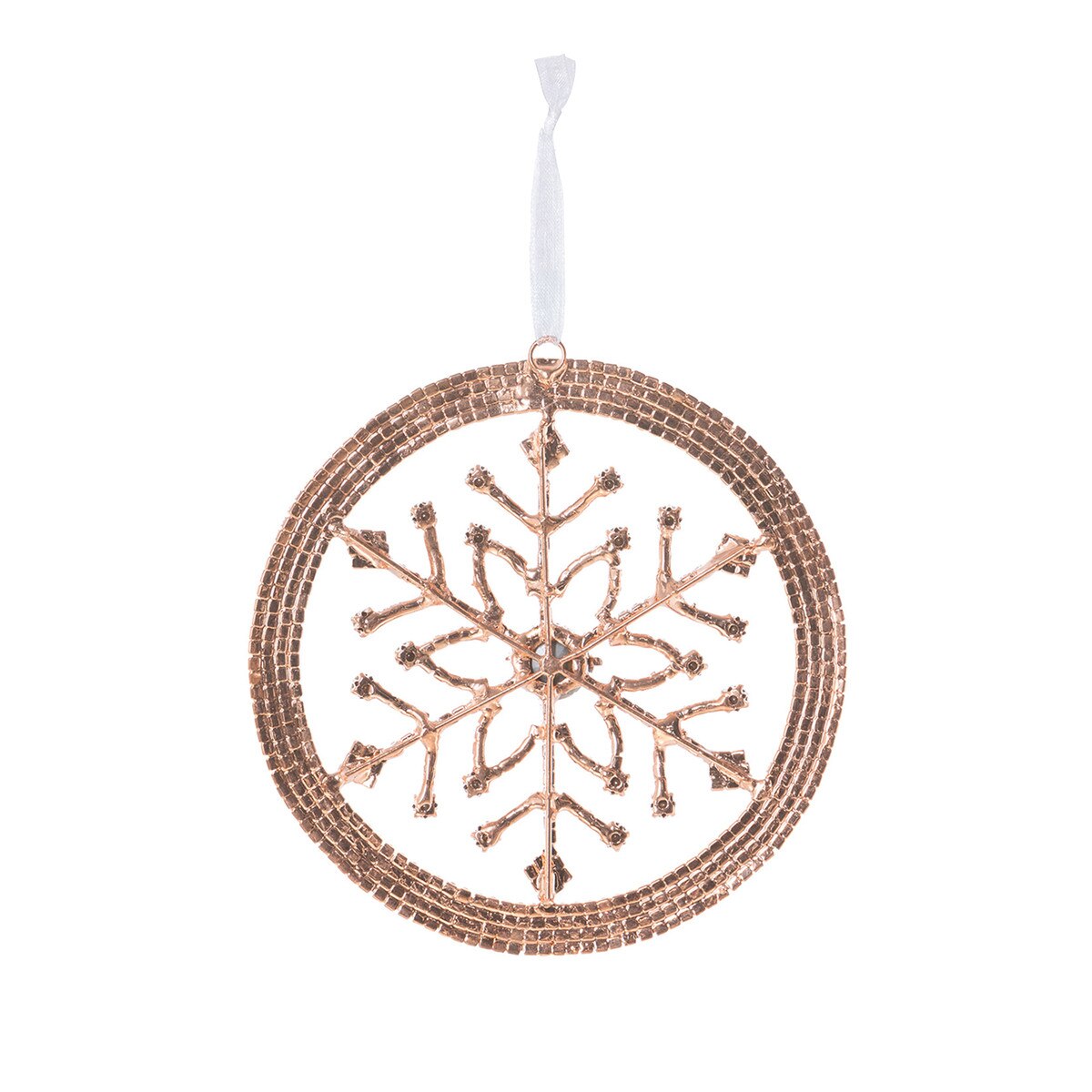 Rose Gold Snowflake Wreath Ornament style shot 2