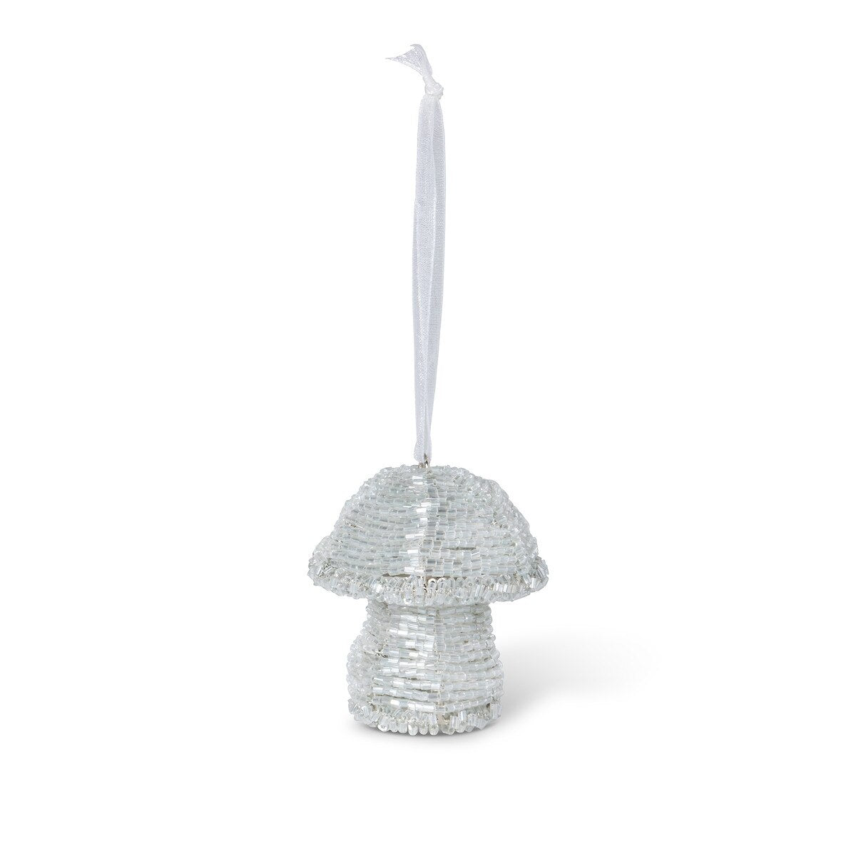 Alpine Glass Beaded Mushroom Ornament, Small style shot 1