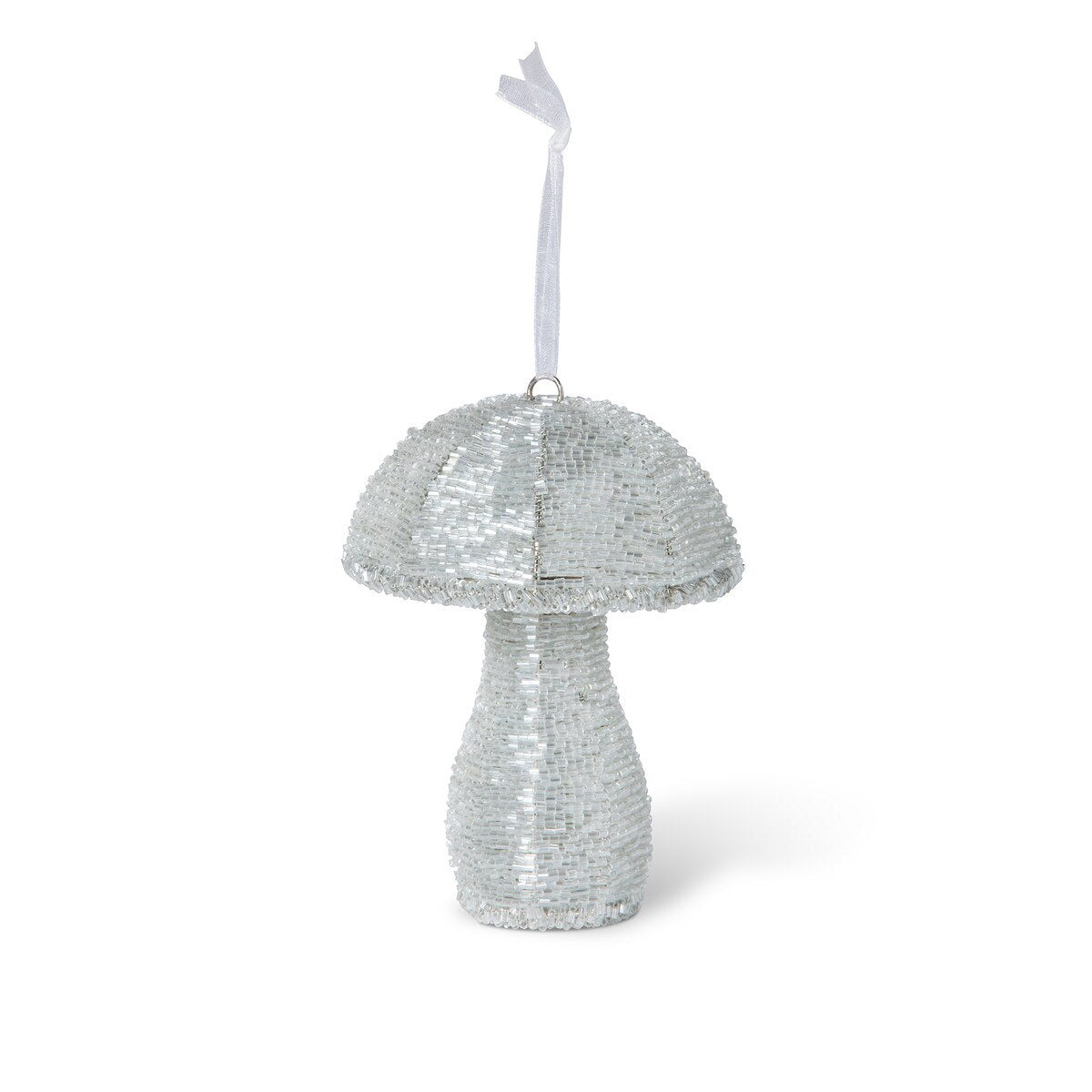 Alpine Glass Beaded Mushroom Ornament, Large style shot 1