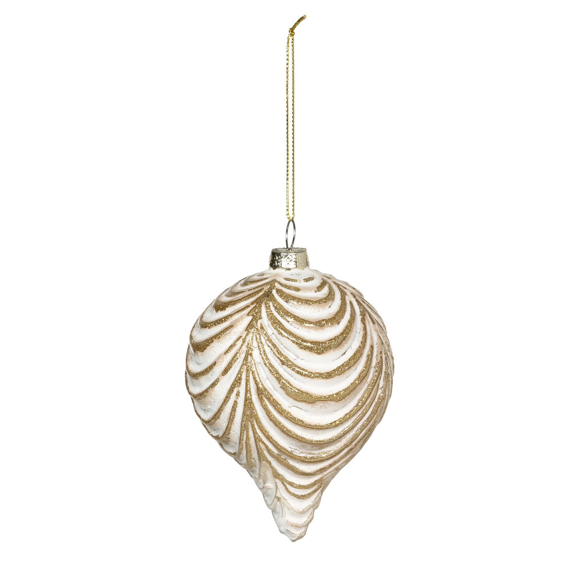 Drapery Glitter Pattern Glass Ornament style shot 1