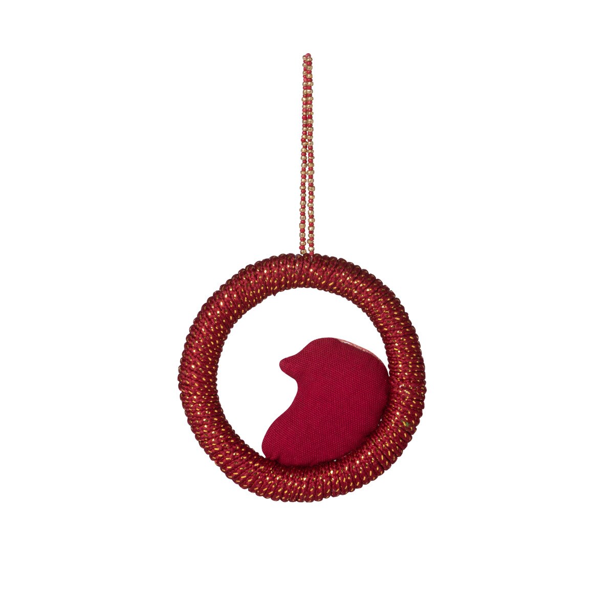 Woodland Embroidered Bird Ornament style shot 2