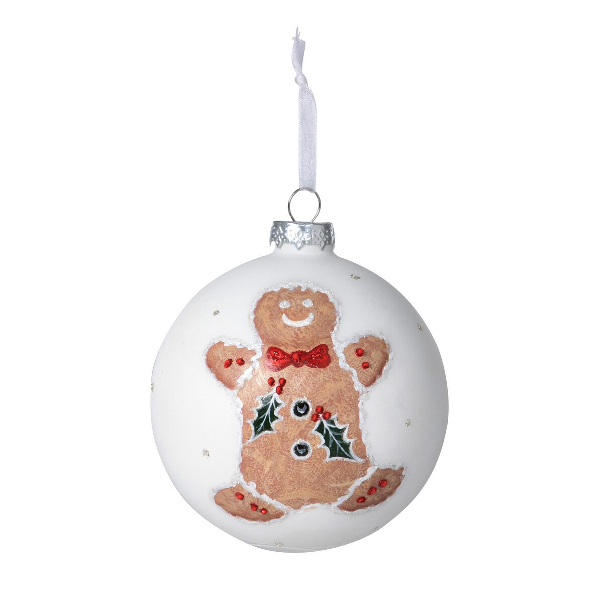 Gingerbread Man Glass Ball Ornament style shot 1