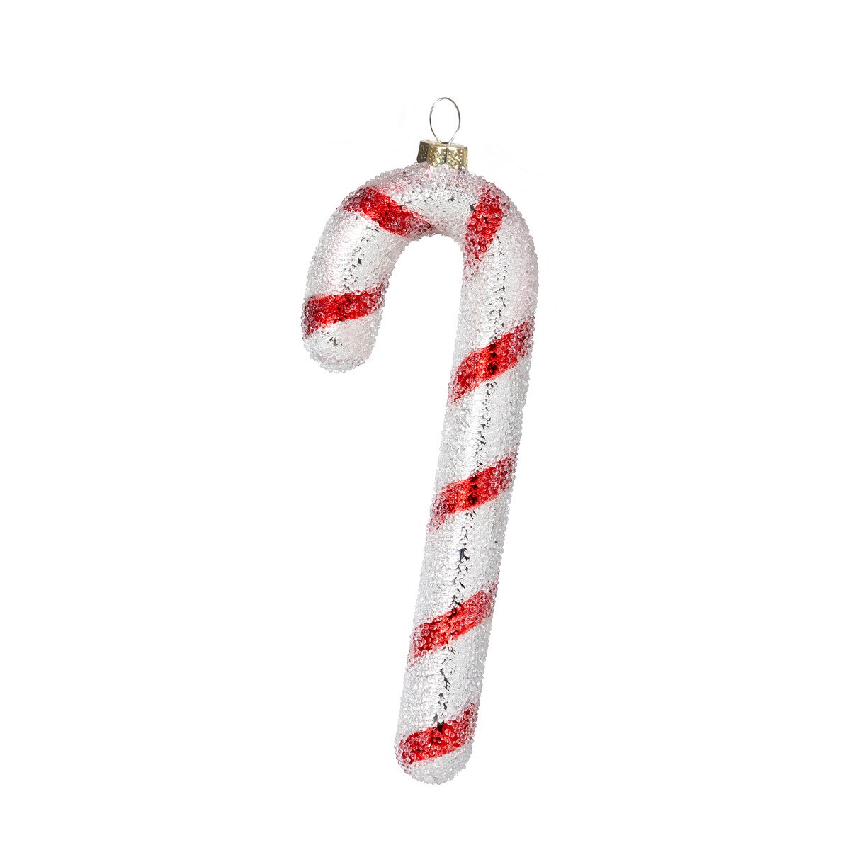 Glittered Glass Candy Cane Ornament style shot 1