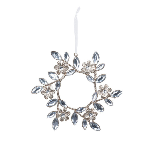 Champagne Gem Floral Wreath Ornament style shot 1
