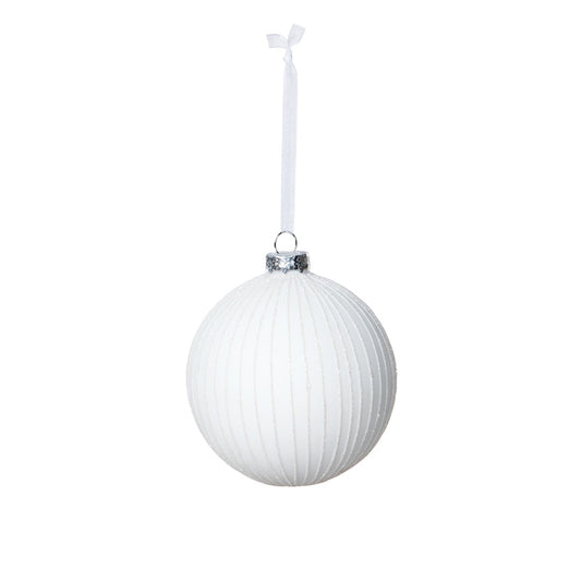 Glistening Snowdrift Glass Ball Ornament style shot 1