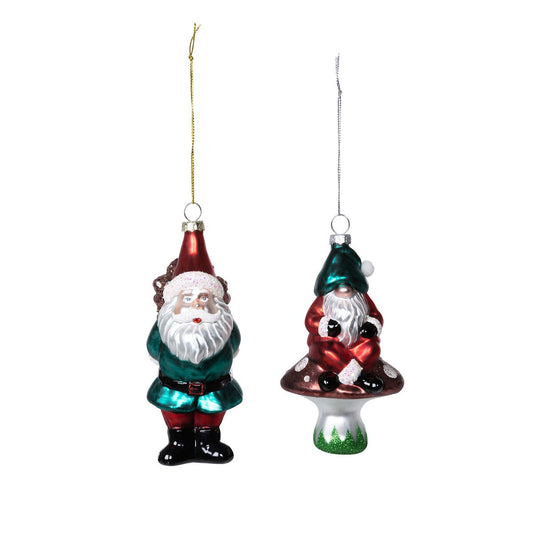 Nordic Gnome Glass Ornament , 2 Assorted Styles style shot 1
