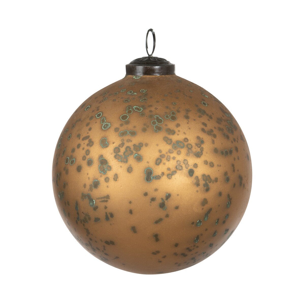 Marbled Bronze Glass Ball Ornament, 4.75" style shot 1