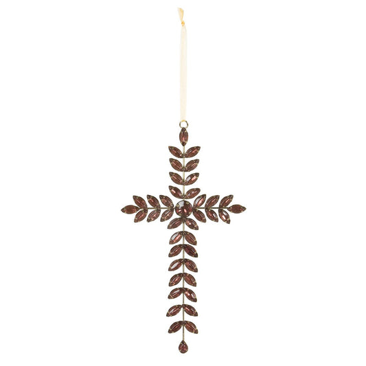 Amethyst Gem Cross Ornament style shot 1