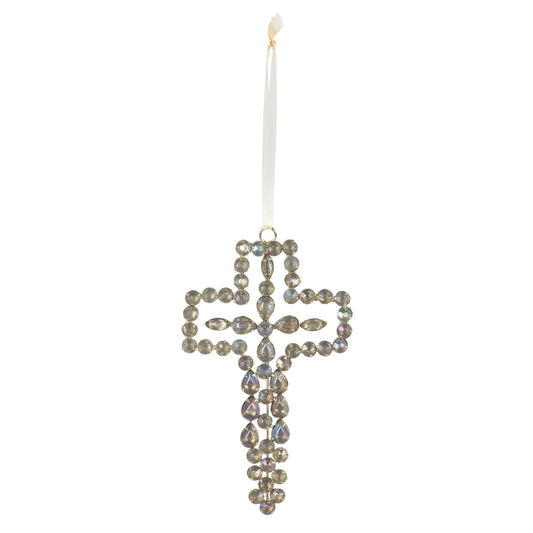 Labradorite Gem Ornate Cross Ornament style shot 1