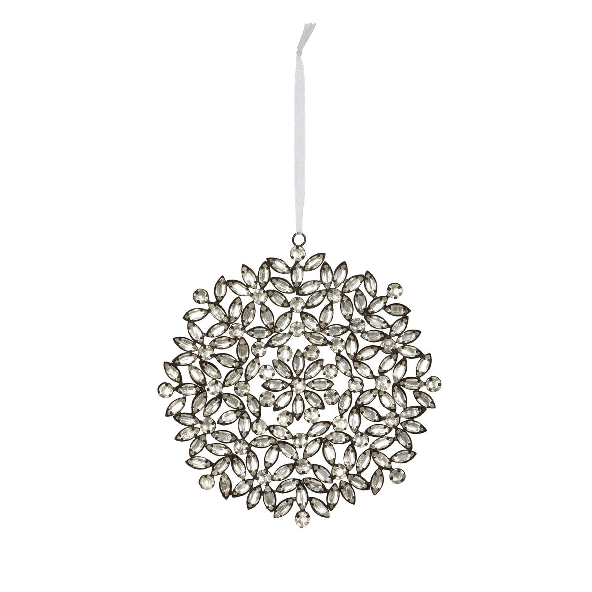 Antique Silver Gem Fleurette Ornament style shot 1