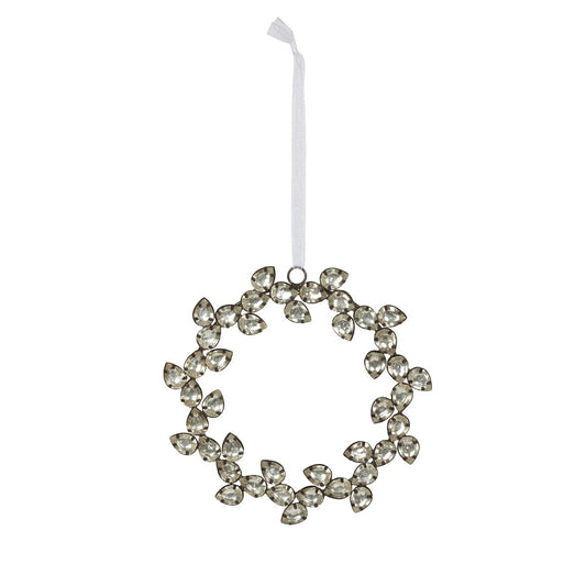 Antique Silver Gem Wreath Ornament style shot 1