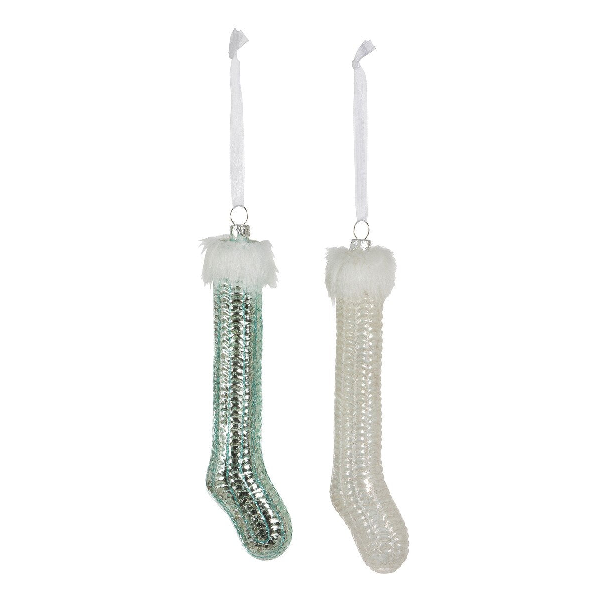 Northern Lights Glass Stocking Ornament, 2 Assorted Styles style shot 1