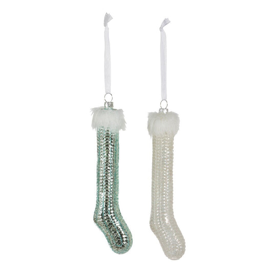 Northern Lights Glass Stocking Ornament, 2 Assorted Styles style shot 1