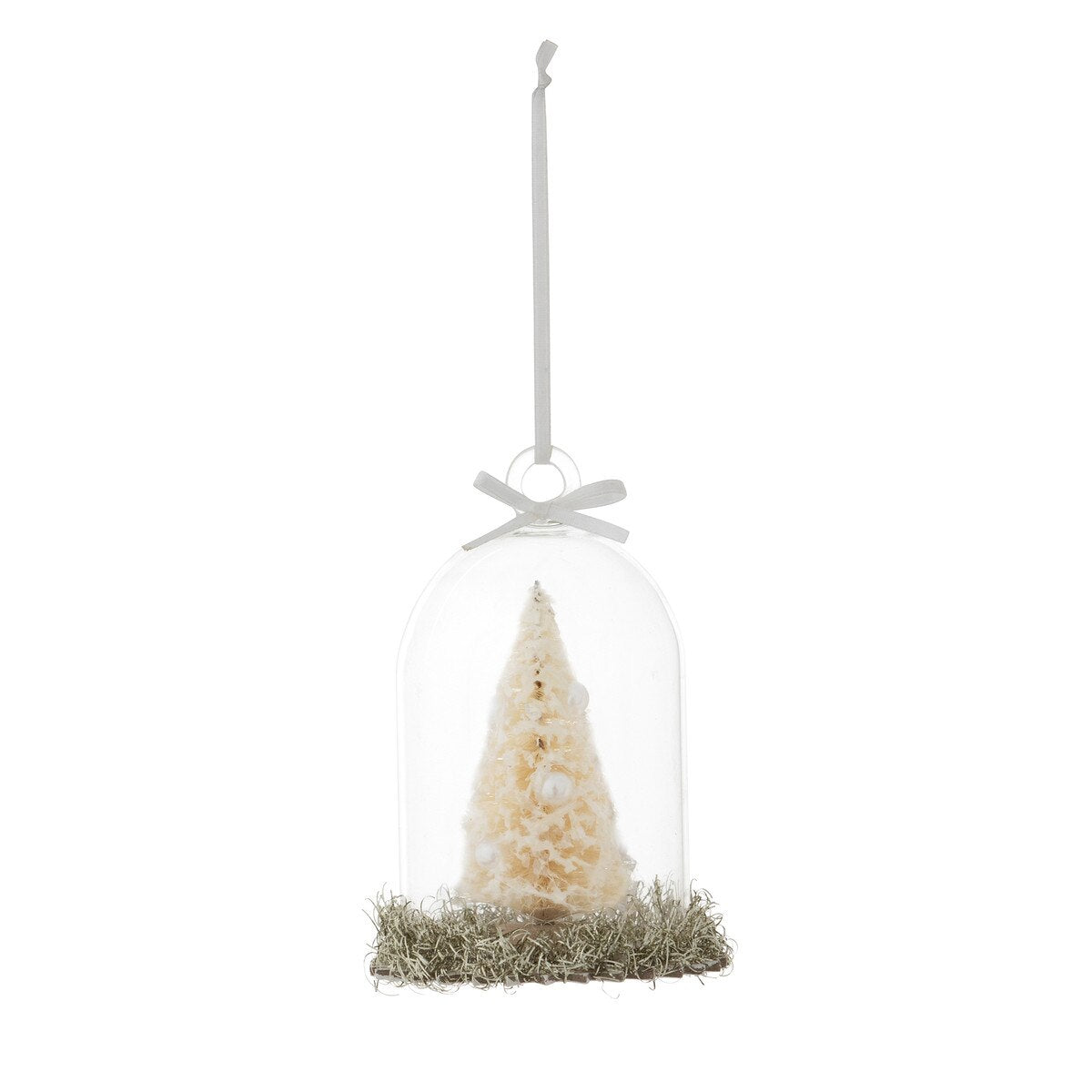 Frosted Sisal Tree in Cloche Ornament style shot 1