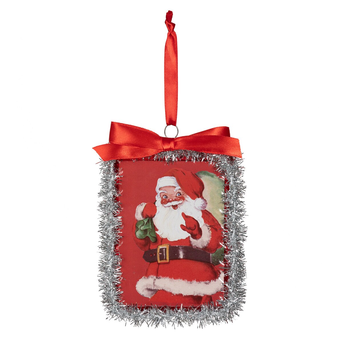 Classic Santa Postcard Ornament style shot 1