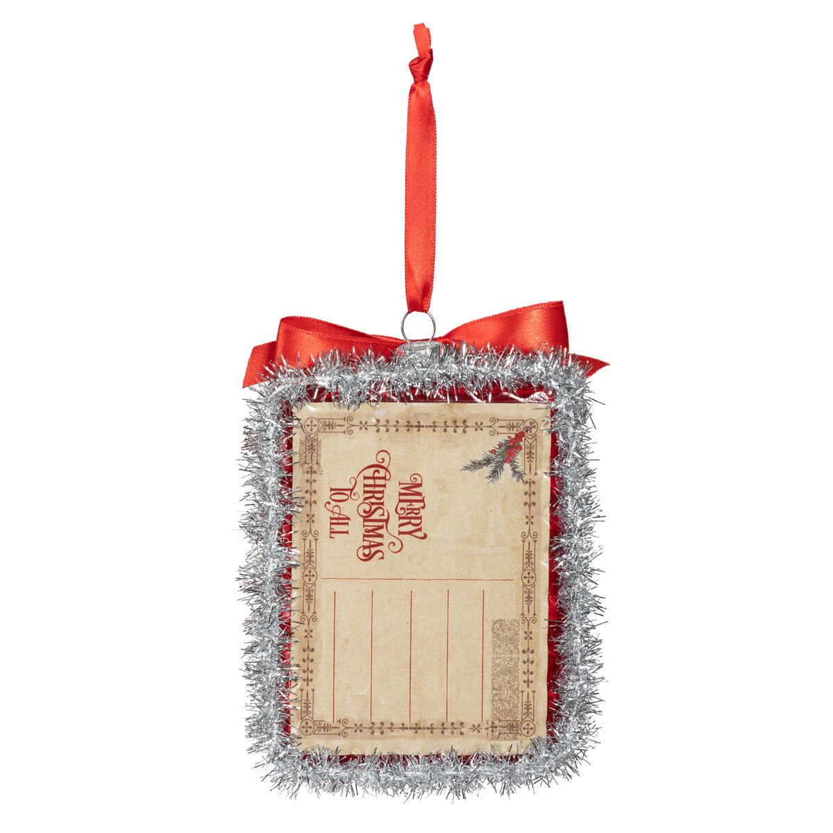 Classic Santa Postcard Ornament style shot 2