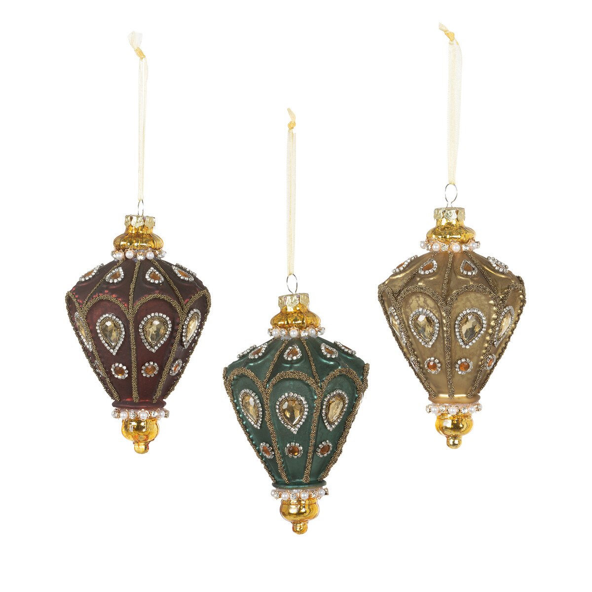 Jeweled King's Censer Glass Ornament, 3 Assorted Styles style shot 1