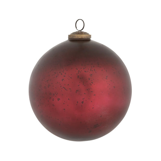 Matte Garnet Glass Ball Ornament, 6" style shot 1