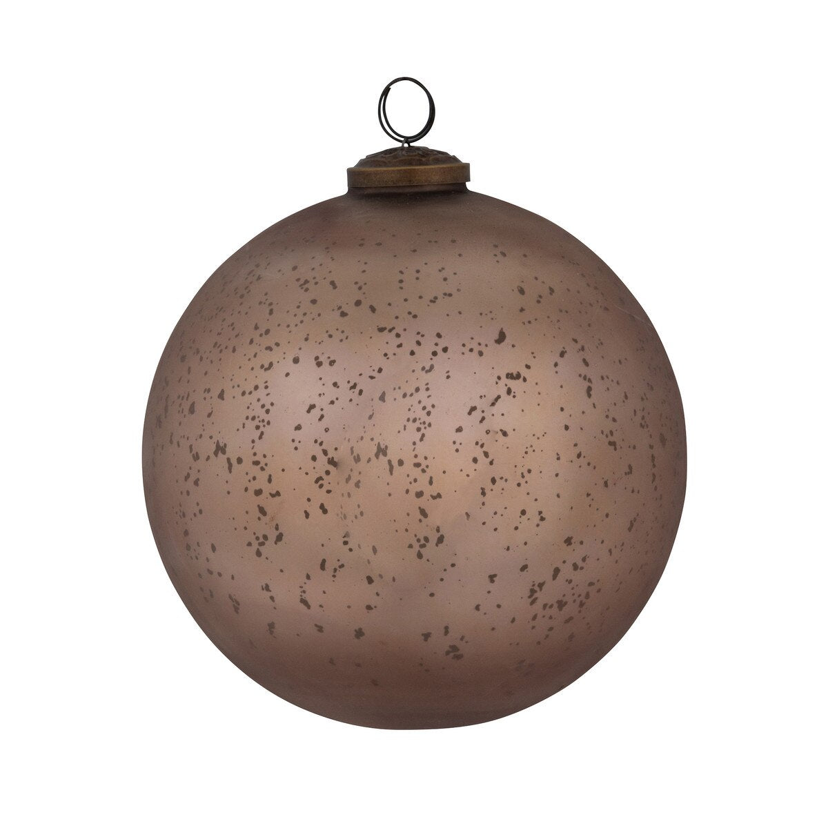 Matte Champagne Glass Ball Ornament, 6" style shot 1