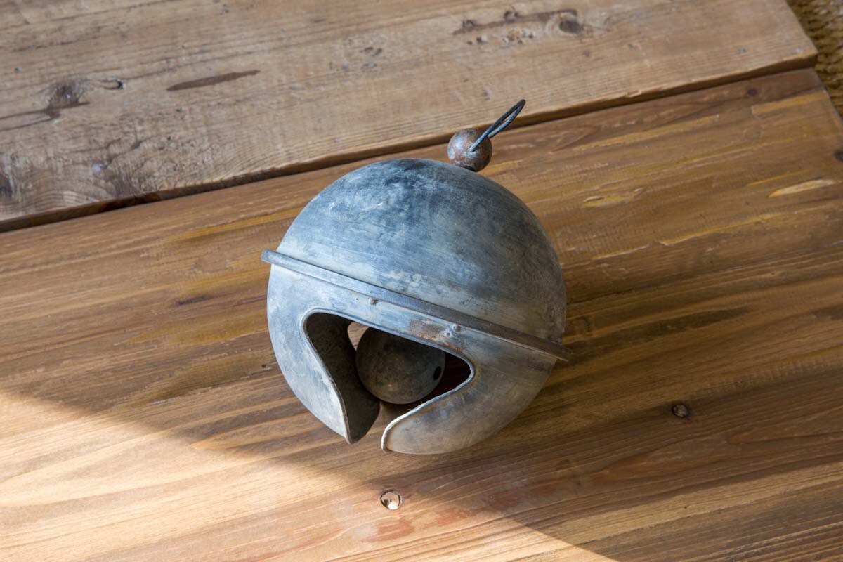 Weathered Tin Jingle Bell, Medium style shot 1