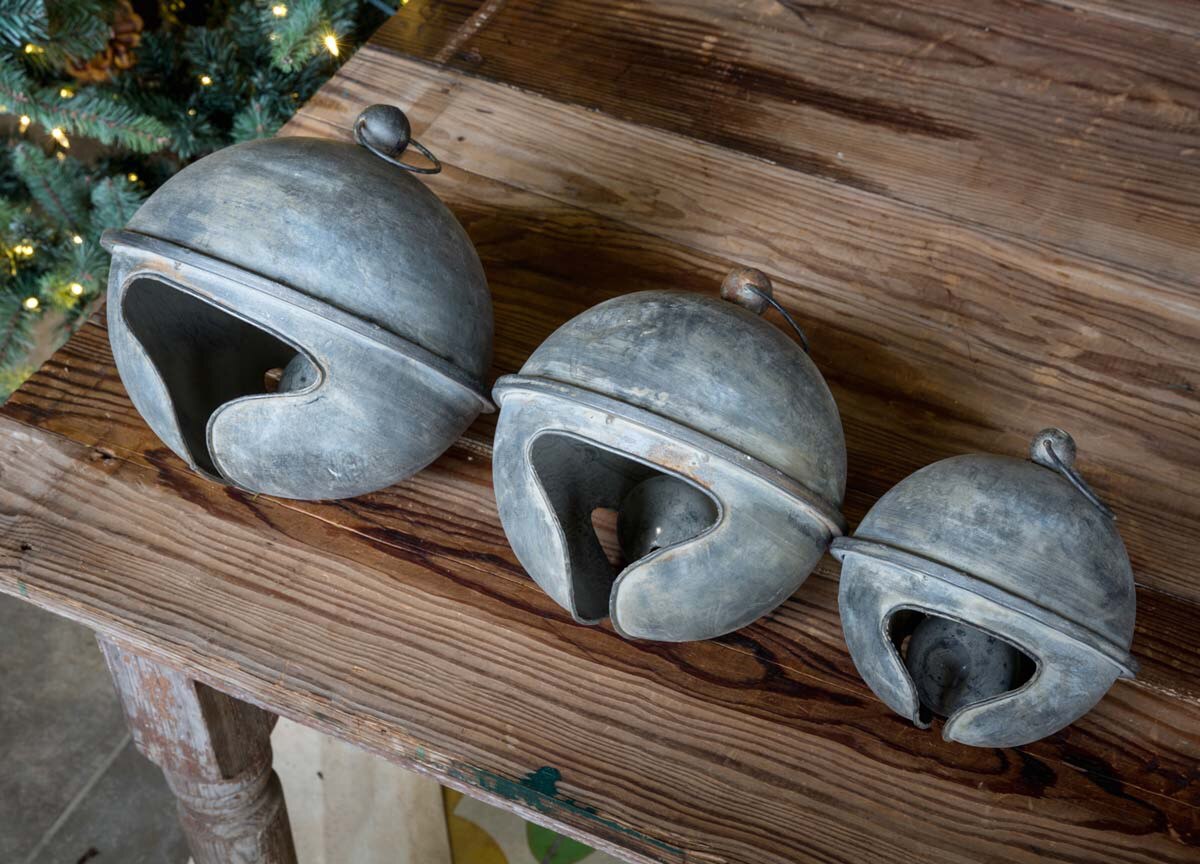 Weathered Tin Jingle Bell, Medium style shot 2