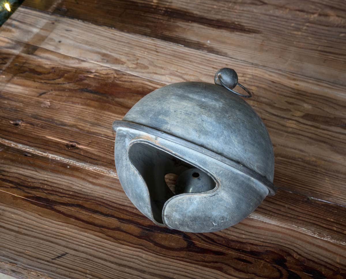 Weathered Tin Jingle Bell, Large style shot 1