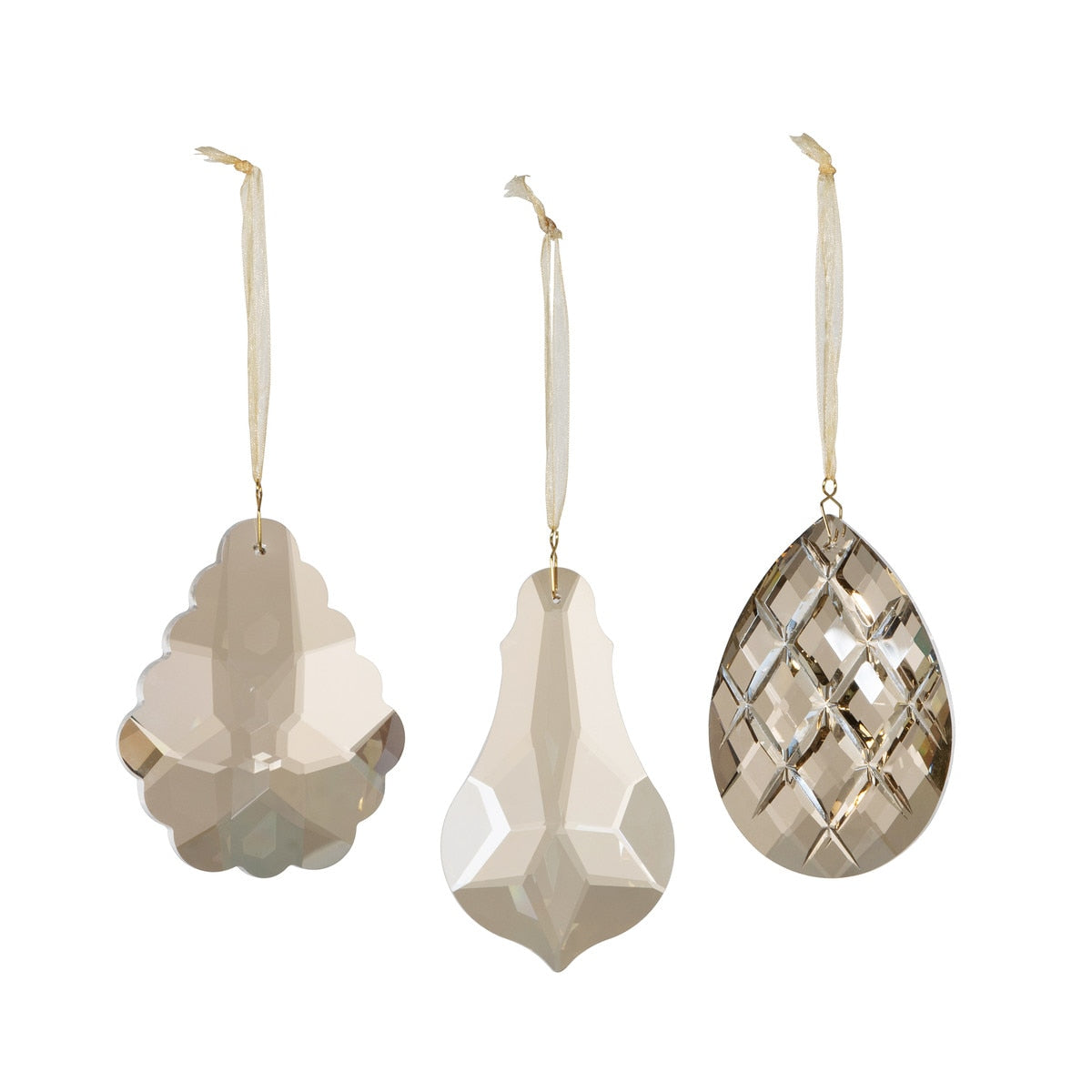 Faceted Crystal Gem Ornaments, 3 Assorted Styles style shot 1
