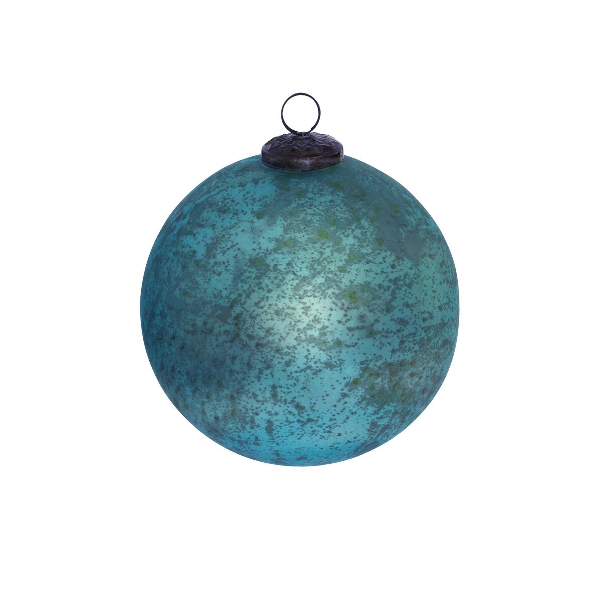 Antique Matte Blue Kyanite Glass Ball Ornament, Extra-Large style shot 1
