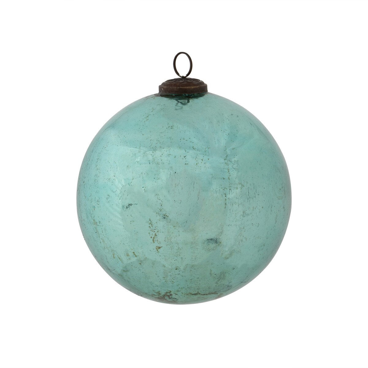 Antique Shiny Blue Kyanite Glass Ball Ornament, Extra-Large style shot 1