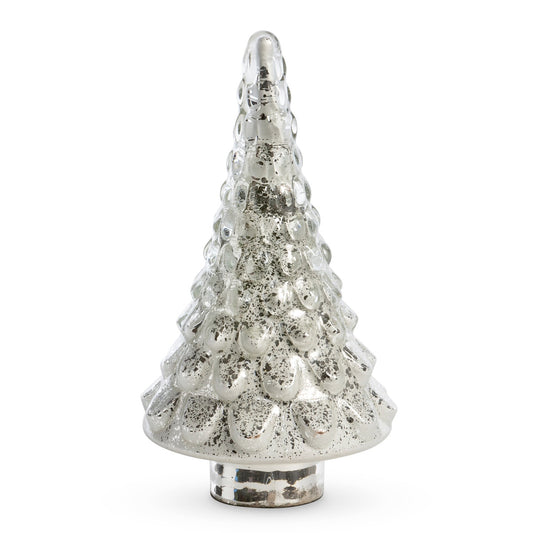 Icy Glass Tabletop Fir Tree, Large style shot 1