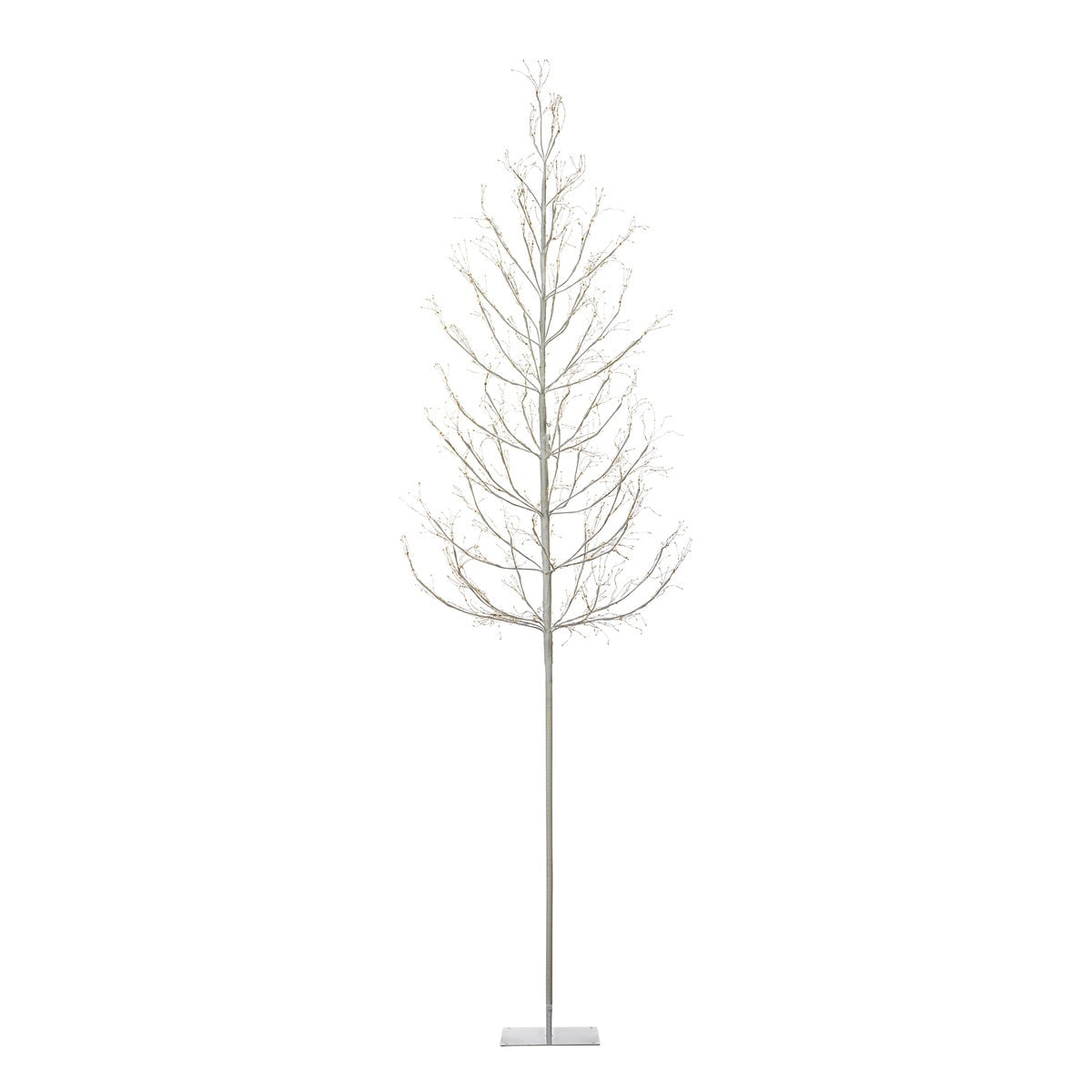 Winter White Adjustable Height LED Lighted Tree 7-8' style shot 1
