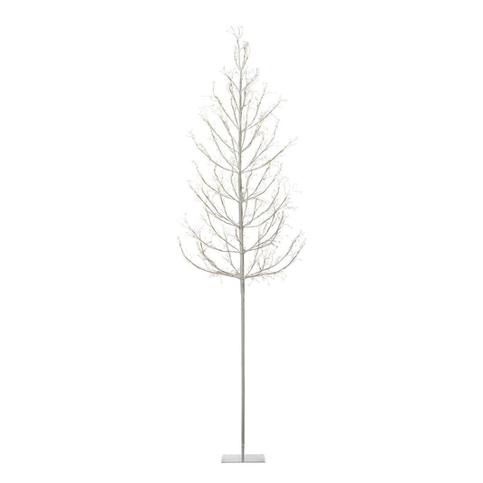 Winter White Adjustable Height LED Lighted Tree 7-8' style shot 1