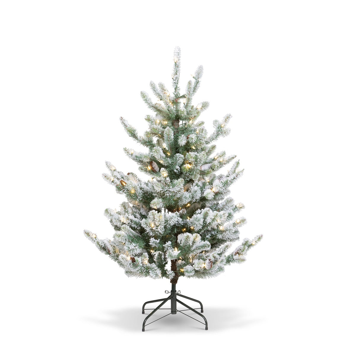 Park Hill Flocked Blue Spruce Tree, 4.5' style shot 1