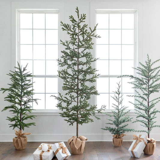 Noble Fir Front Porch Tree in Burlap Bag, 90"
