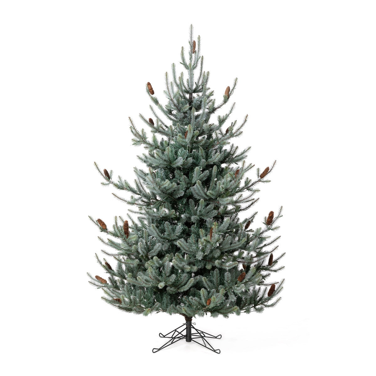Park Hill Blue Spruce Christmas Tree, 7.5' Clear and Multi Lights style shot 1
