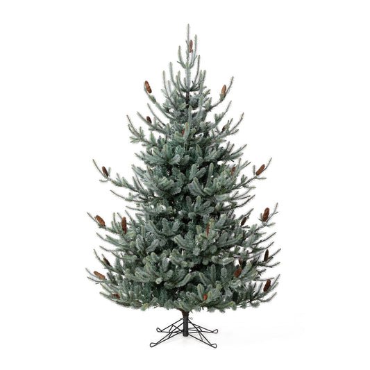 Park Hill Blue Spruce Christmas Tree, 7.5' Clear and Multi Lights style shot 1