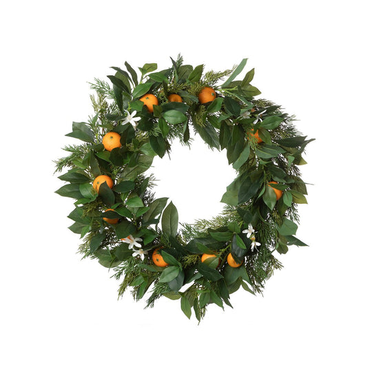 Orange Blossom and Cedar Wreath style shot 1